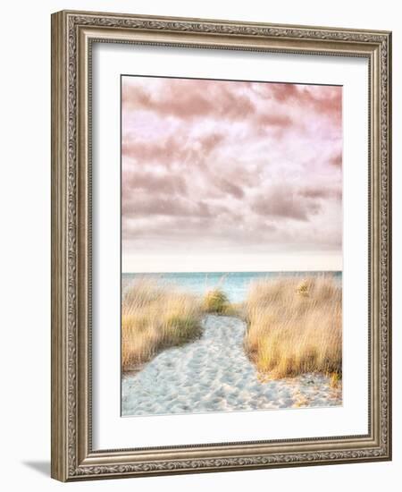 Pink and Beige Beach No.1-Brooke T. Ryan-Framed Photographic Print