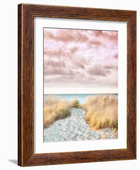 Pink and Beige Beach No.1-Brooke T. Ryan-Framed Photographic Print