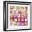 Pink and Gold Grid II  with green dotscopy-Pamela A. Johnson-Framed Giclee Print