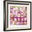 Pink and Gold Grid II  with green dotscopy-Pamela A. Johnson-Framed Giclee Print