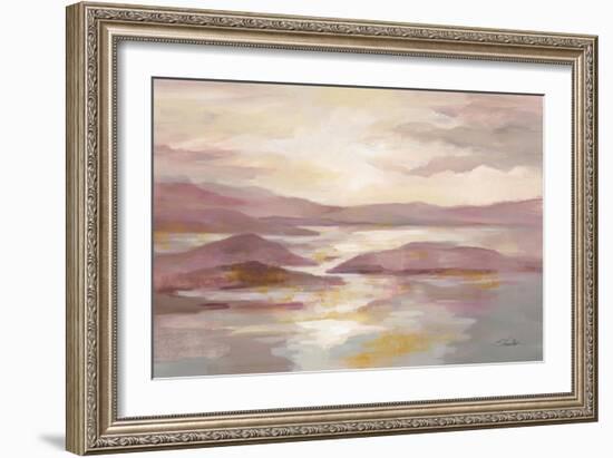 Pink and Gold Landscape-Silvia Vassileva-Framed Premium Giclee Print