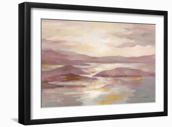 Pink and Gold Landscape-Silvia Vassileva-Framed Art Print