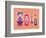 Pink and Lavender Russian Dolls-Cat Coquillette-Framed Giclee Print