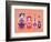 Pink and Lavender Russian Dolls-Cat Coquillette-Framed Giclee Print