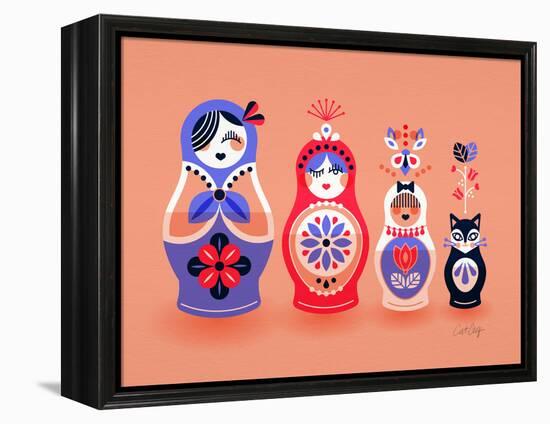 Pink and Lavender Russian Dolls-Cat Coquillette-Framed Premier Image Canvas