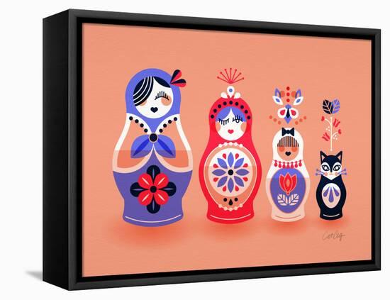 Pink and Lavender Russian Dolls-Cat Coquillette-Framed Premier Image Canvas