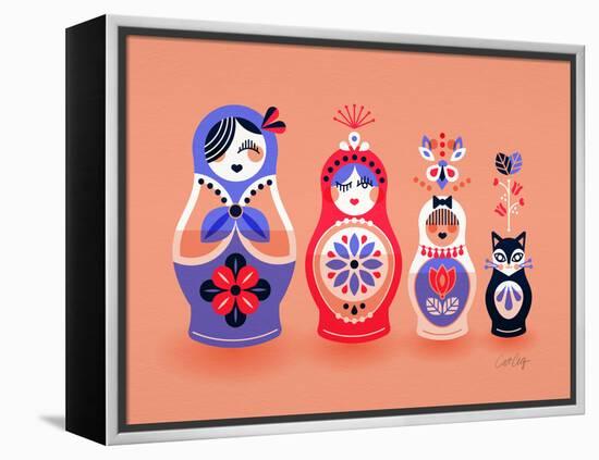 Pink and Lavender Russian Dolls-Cat Coquillette-Framed Premier Image Canvas