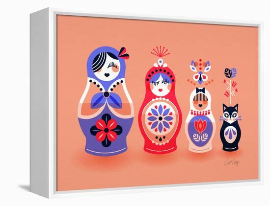 Pink and Lavender Russian Dolls-Cat Coquillette-Framed Premier Image Canvas