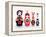 Pink and Navy Russian Dolls-Cat Coquillette-Framed Premier Image Canvas