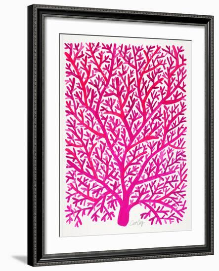 Pink and Ombre Fan Coral-Cat Coquillette-Framed Giclee Print