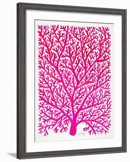 Pink and Ombre Fan Coral-Cat Coquillette-Framed Giclee Print