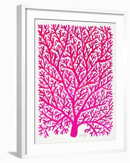 Pink and Ombre Fan Coral-Cat Coquillette-Framed Giclee Print