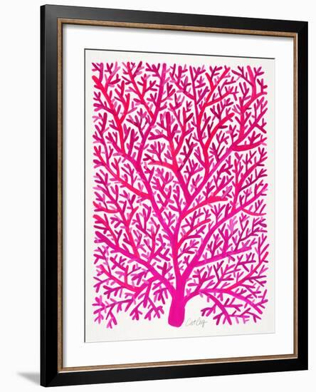 Pink and Ombre Fan Coral-Cat Coquillette-Framed Giclee Print