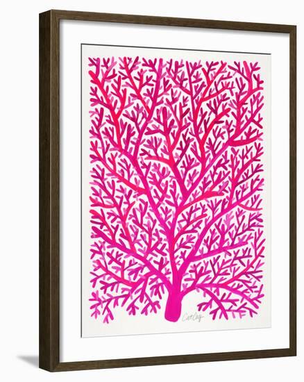 Pink and Ombre Fan Coral-Cat Coquillette-Framed Giclee Print