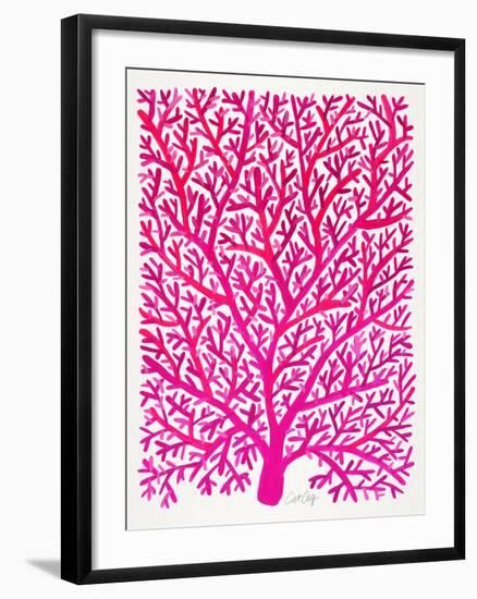 Pink and Ombre Fan Coral-Cat Coquillette-Framed Giclee Print