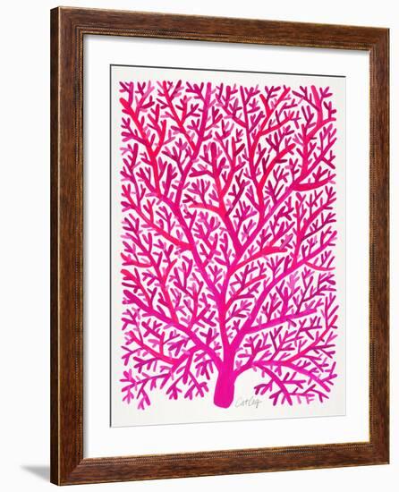 Pink and Ombre Fan Coral-Cat Coquillette-Framed Giclee Print