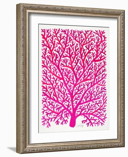 Pink and Ombre Fan Coral-Cat Coquillette-Framed Giclee Print