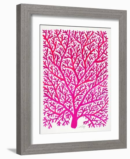 Pink and Ombre Fan Coral-Cat Coquillette-Framed Giclee Print