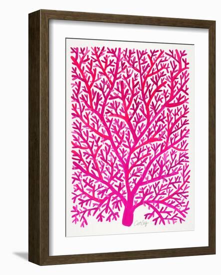 Pink and Ombre Fan Coral-Cat Coquillette-Framed Giclee Print