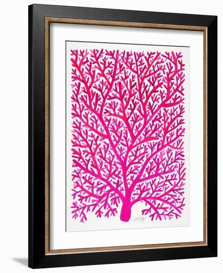 Pink and Ombre Fan Coral-Cat Coquillette-Framed Giclee Print