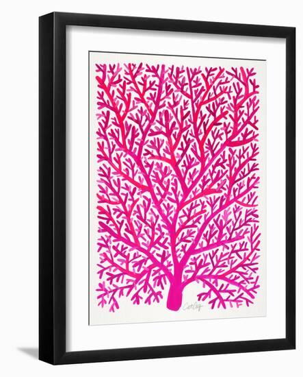 Pink and Ombre Fan Coral-Cat Coquillette-Framed Giclee Print
