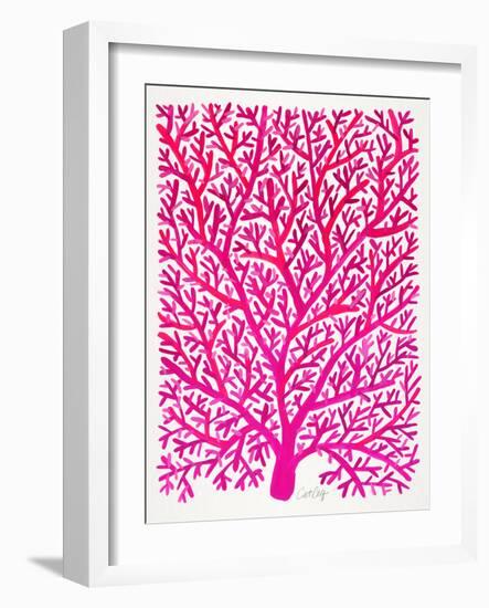 Pink and Ombre Fan Coral-Cat Coquillette-Framed Giclee Print