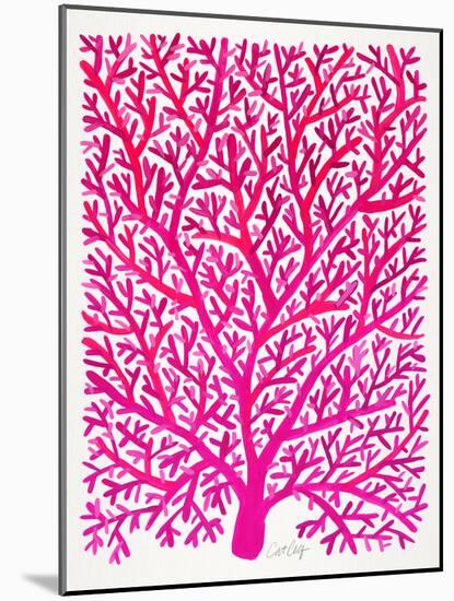 Pink and Ombre Fan Coral-Cat Coquillette-Mounted Giclee Print
