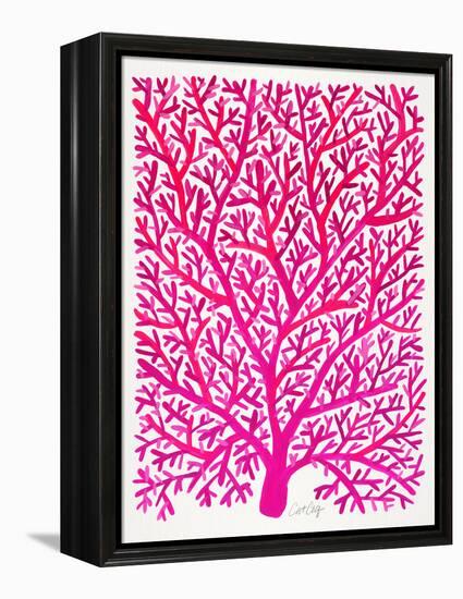 Pink and Ombre Fan Coral-Cat Coquillette-Framed Premier Image Canvas