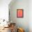 Pink and Orange Abstract Art Painting-T30Gallery-Framed Stretched Canvas displayed on a wall