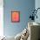 Pink and Orange Abstract Art Painting-T30Gallery-Framed Stretched Canvas displayed on a wall