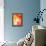 Pink and Orange Abstract Art Painting-T30Gallery-Framed Stretched Canvas displayed on a wall