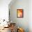 Pink and Orange Abstract Art Painting-T30Gallery-Framed Stretched Canvas displayed on a wall