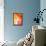 Pink and Orange Abstract Art Painting-T30Gallery-Framed Stretched Canvas displayed on a wall