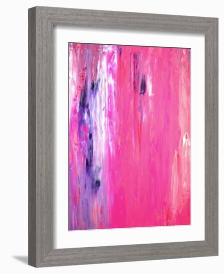 Pink and Purple Abstract Art Painting-T30Gallery-Framed Art Print