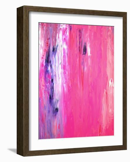 Pink and Purple Abstract Art Painting-T30Gallery-Framed Art Print