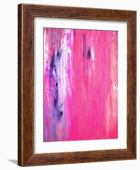 Pink and Purple Abstract Art Painting-T30Gallery-Framed Art Print