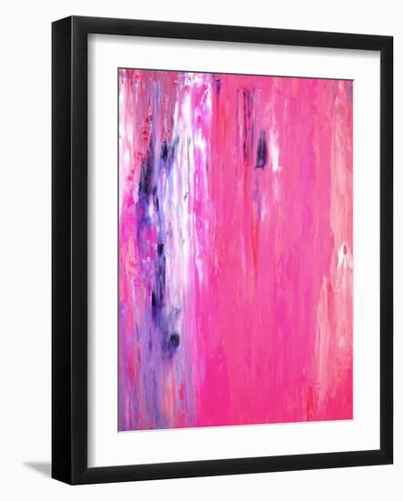 Pink and Purple Abstract Art Painting-T30Gallery-Framed Art Print