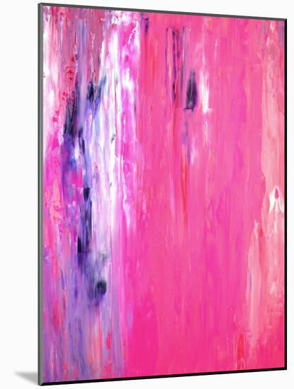 Pink and Purple Abstract Art Painting-T30Gallery-Mounted Art Print