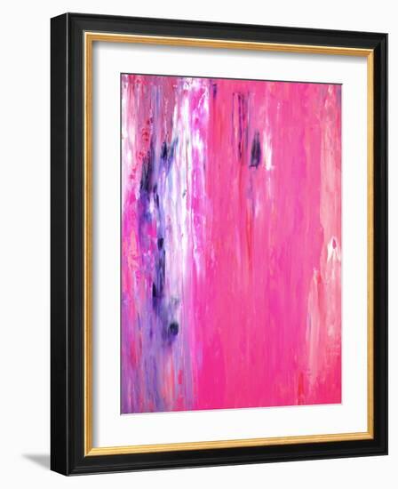 Pink and Purple Abstract Art Painting-T30Gallery-Framed Art Print