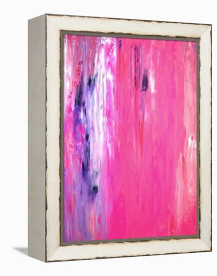 Pink and Purple Abstract Art Painting-T30Gallery-Framed Stretched Canvas