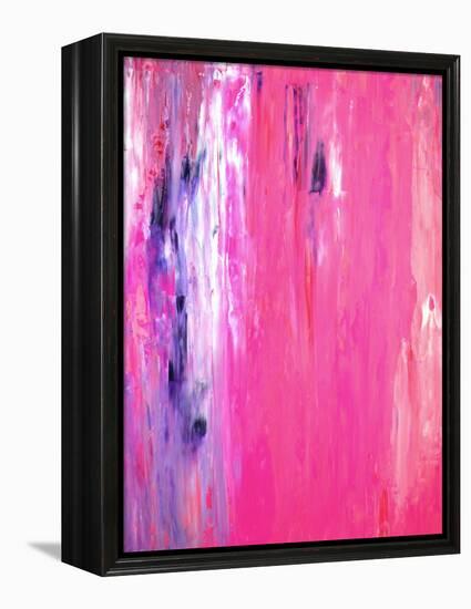 Pink and Purple Abstract Art Painting-T30Gallery-Framed Stretched Canvas