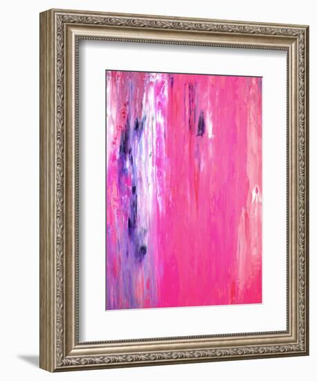 Pink and Purple Abstract Art Painting-T30Gallery-Framed Art Print