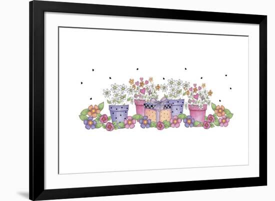 Pink and Purple Border 3-Maria Trad-Framed Giclee Print