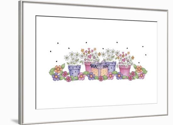 Pink and Purple Border 3-Maria Trad-Framed Giclee Print