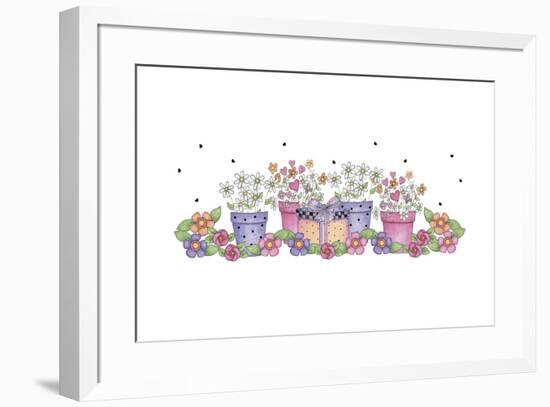 Pink and Purple Border 3-Maria Trad-Framed Giclee Print