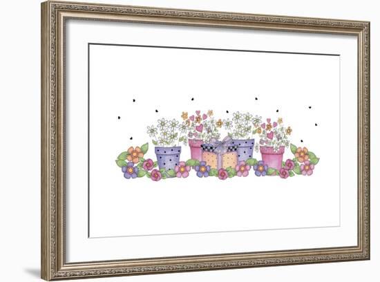 Pink and Purple Border 3-Maria Trad-Framed Giclee Print