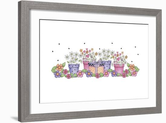 Pink and Purple Border 3-Maria Trad-Framed Giclee Print