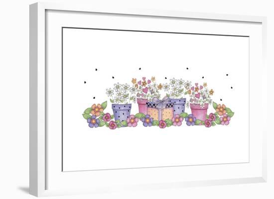 Pink and Purple Border 3-Maria Trad-Framed Giclee Print