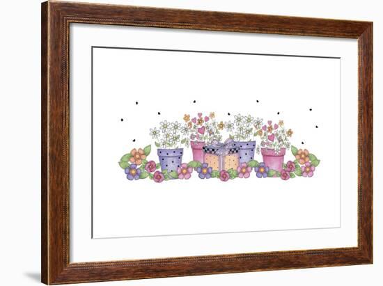 Pink and Purple Border 3-Maria Trad-Framed Giclee Print