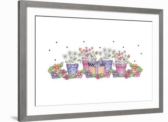 Pink and Purple Border 3-Maria Trad-Framed Premium Giclee Print